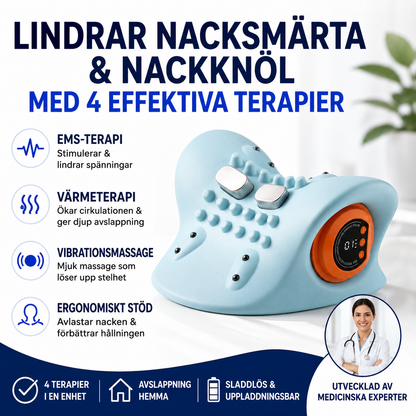 ErgoNeck™ 4-i-1 Nackmassör med Värme