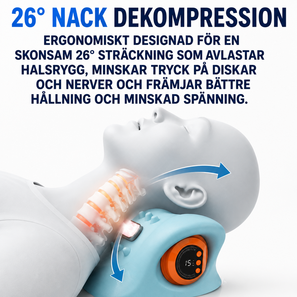 ErgoNeck™ 4-i-1 Nackmassör med Värme