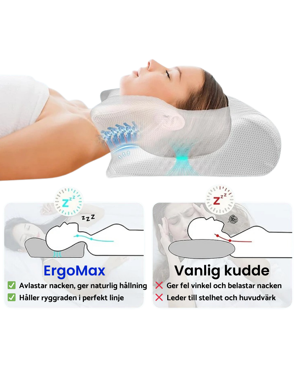 ErgoMax Plus - Ergonomisk kudde